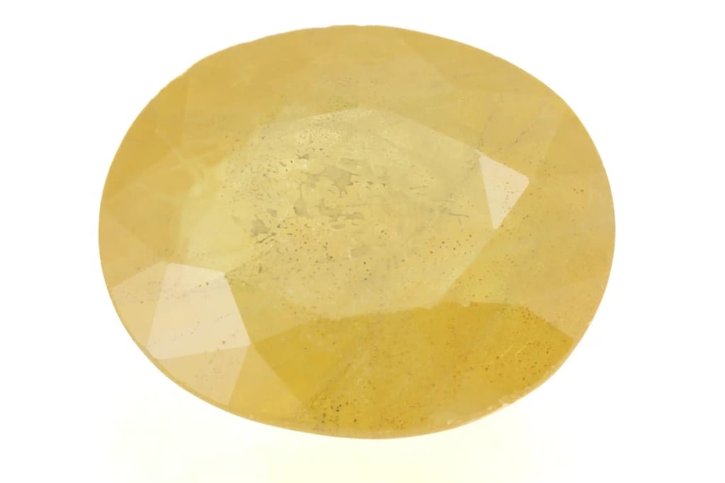 Natural Pukhraj Stone 6.92 Ratti (6.30 Carat) Yellow Sapphire - Nigerian - View #1