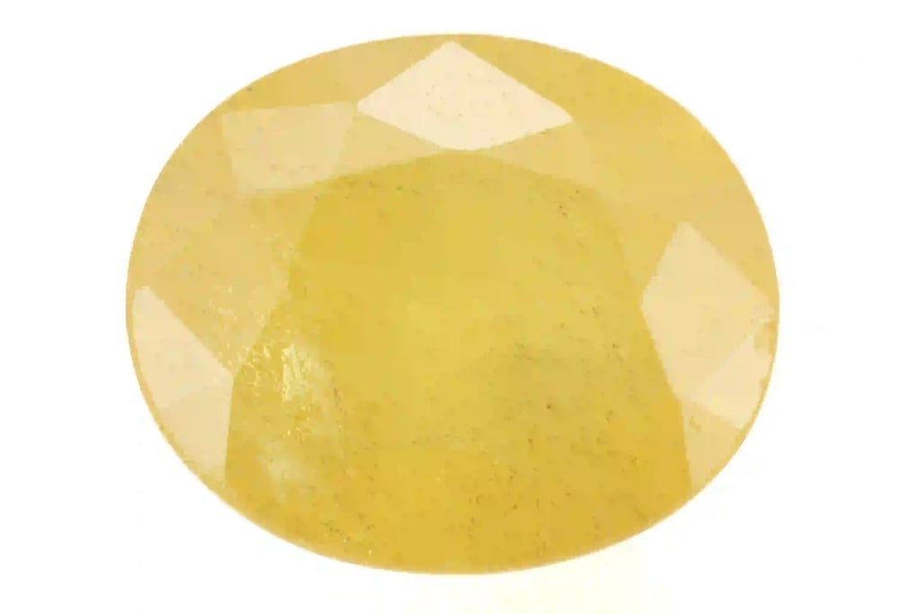 Natural Pukhraj Stone 7.03 Ratti (6.40 Carat) Yellow Sapphire - Nigerian - View #1