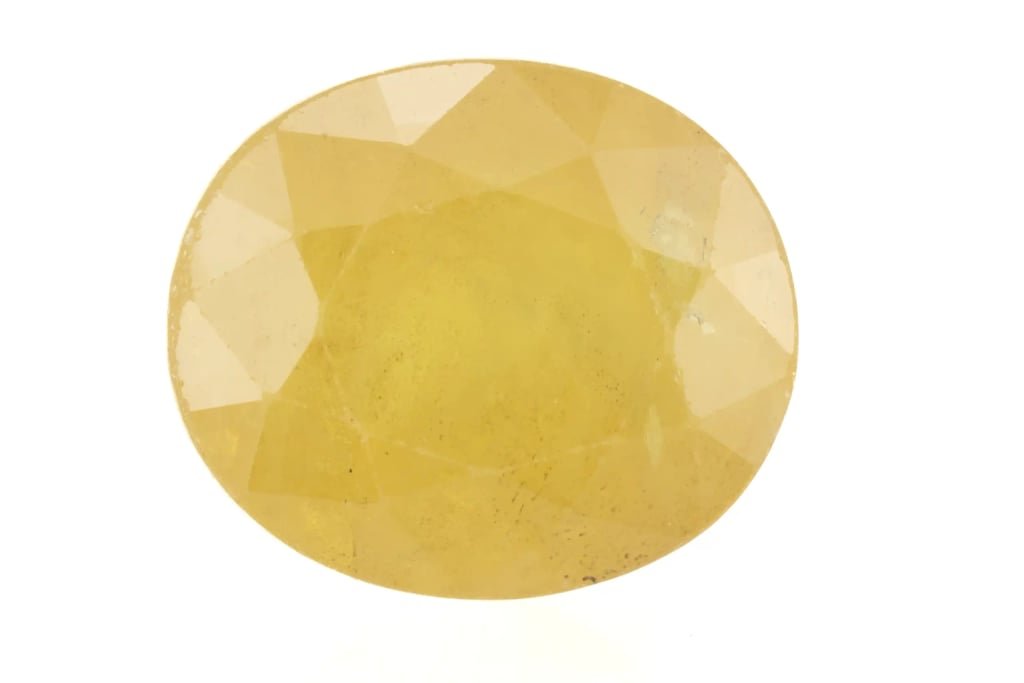 Natural Nigerian Yellow Sapphire – 7.58 Ratti (6.90 Carat) Pukhraj Stone - View #1