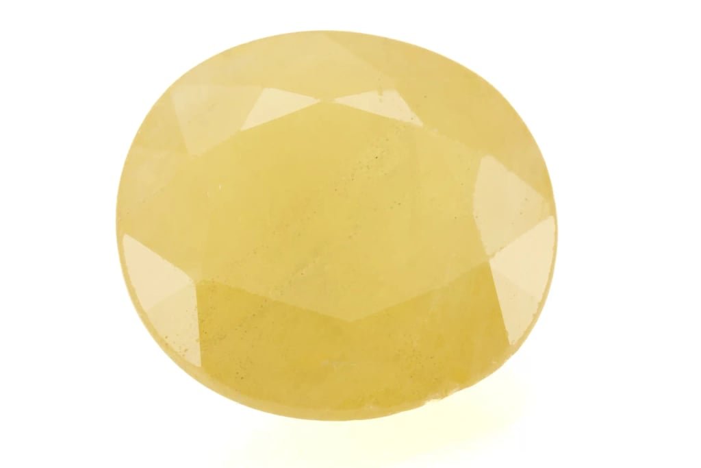 Natural Nigerian Yellow Sapphire – 7.69 Ratti (7.00 Carat) Pukhraj Stone - View #1
