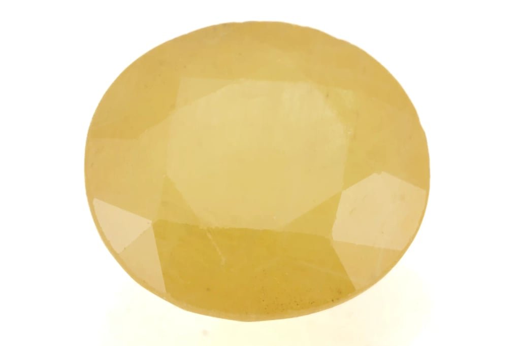 Natural Pukhraj Stone 7.80 Ratti (7.10 Carat) Yellow Sapphire - Nigerian - View #1
