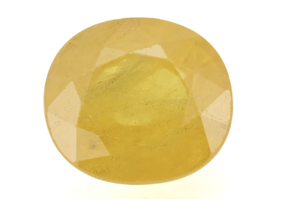Natural Pukhraj Stone 7.98 Ratti (7.25 Carat) Yellow Sapphire - Nigerian - View #1