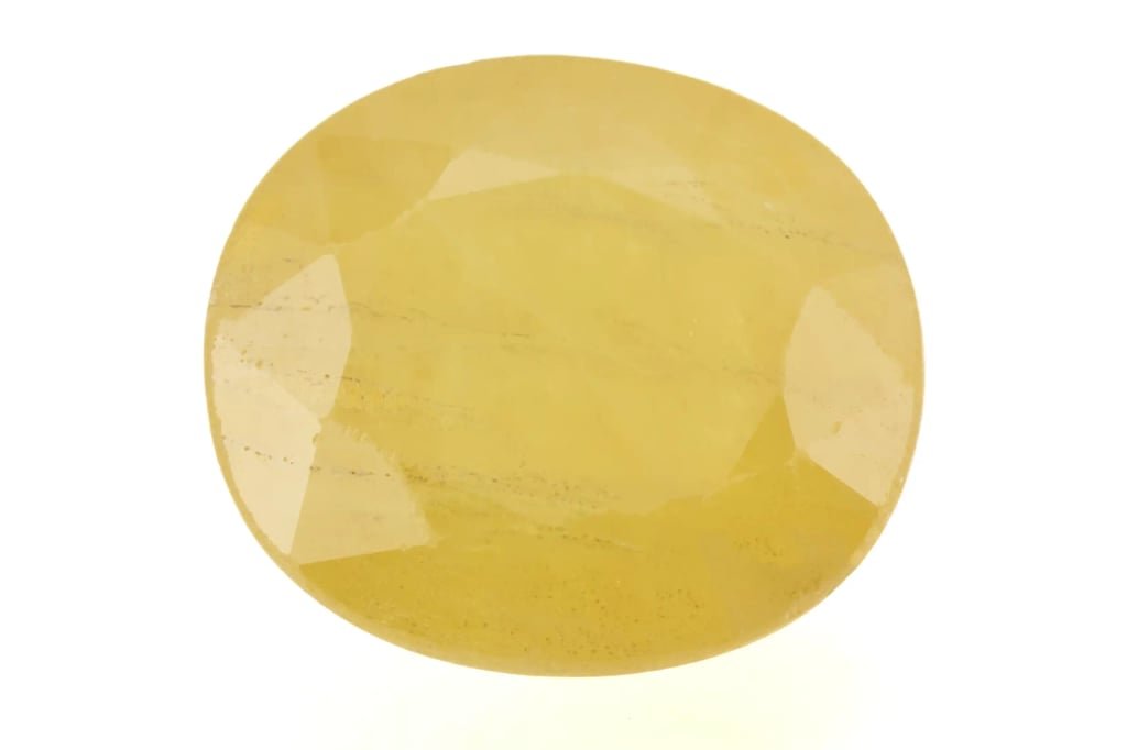 Natural Nigerian Yellow Sapphire – 8.30 Ratti (7.55 Carat) Pukhraj Stone - View #1