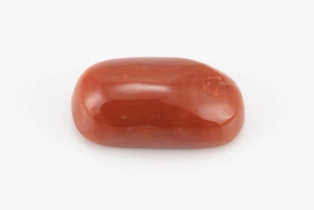 Moonga Stone 6.99 Ratti (6.36 Carat) - Italian Red Coral