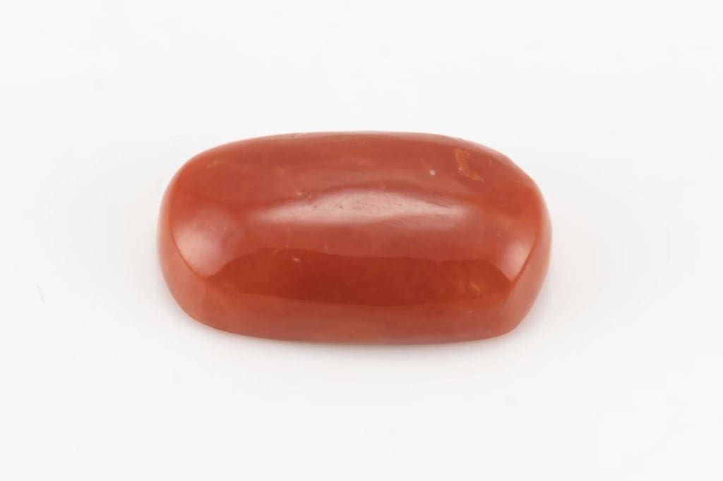 Moonga Stone 7.14 Ratti (6.50 Carat) - Italian Red Coral - View #1