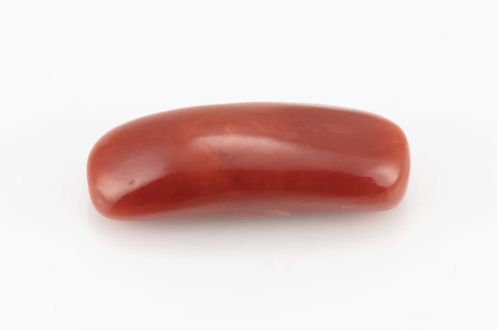 Moonga Stone 7.31 Ratti (6.65 Carat) - Italian Red Coral - View #1