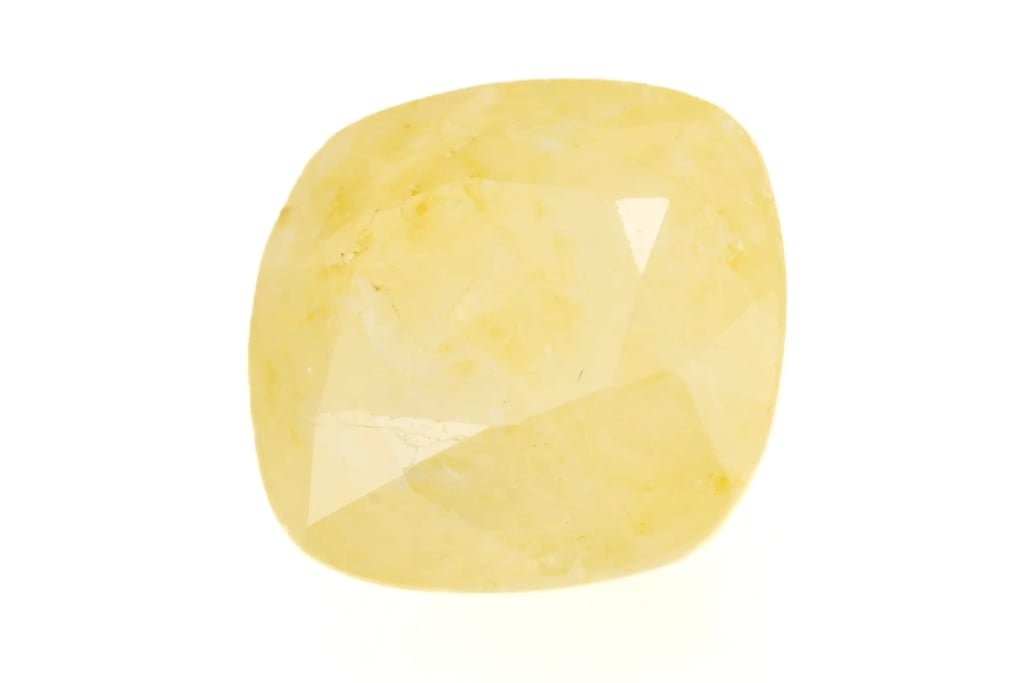 Ceylon Pukhraj Stone 7.02 Carat (7.71 Ratti) Yellow Sapphire - View #1