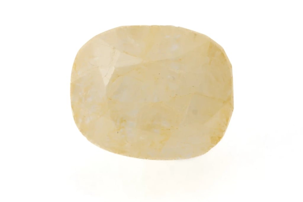 Ceylon Pukhraj Stone 7.99 Ratti (7.27 Carat) Yellow Sapphire - View #1