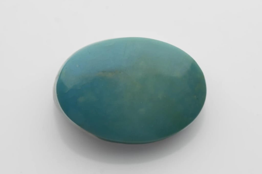 Natural American Firoza Stone (Turquoise) 10.33 Carat (11.35 Ratti) Oval Cabochon - View #1