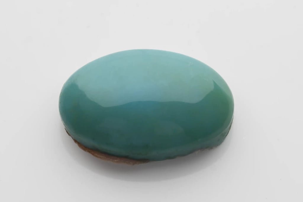 Natural American Firoza Stone (Turquoise) 5.98 Carat (6.57 Ratti) Oval Cabochon - View #1