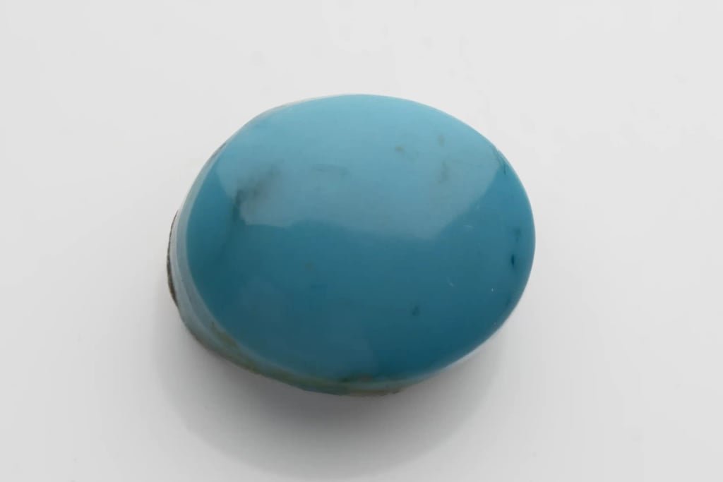 Natural American Firoza Stone (Turquoise) 7.73 Carat (8.49 Ratti) Oval Cabochon