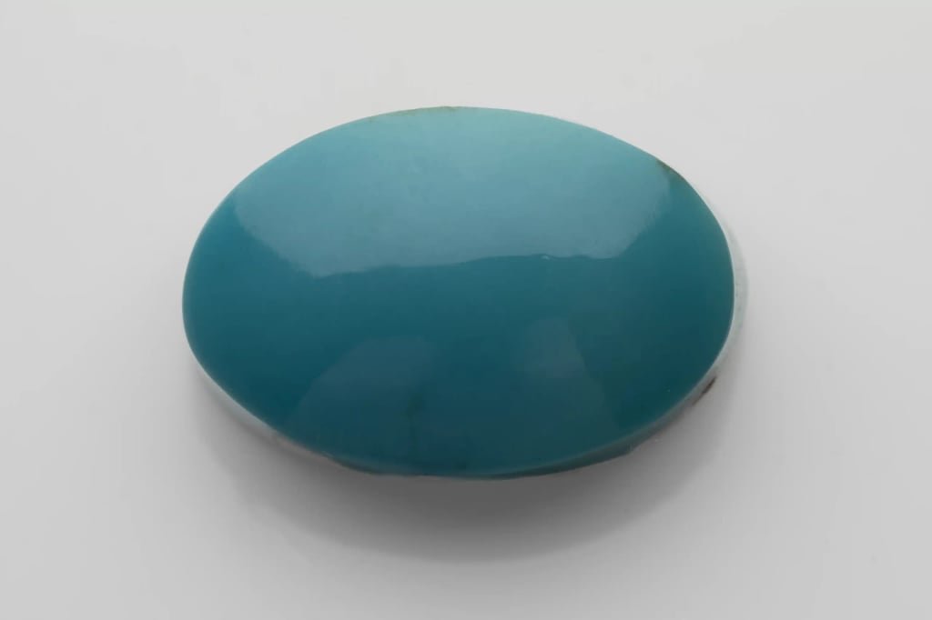 Natural American Firoza Stone (Turquoise) 9.74 Carat (10.70 Ratti) Oval Cabochon