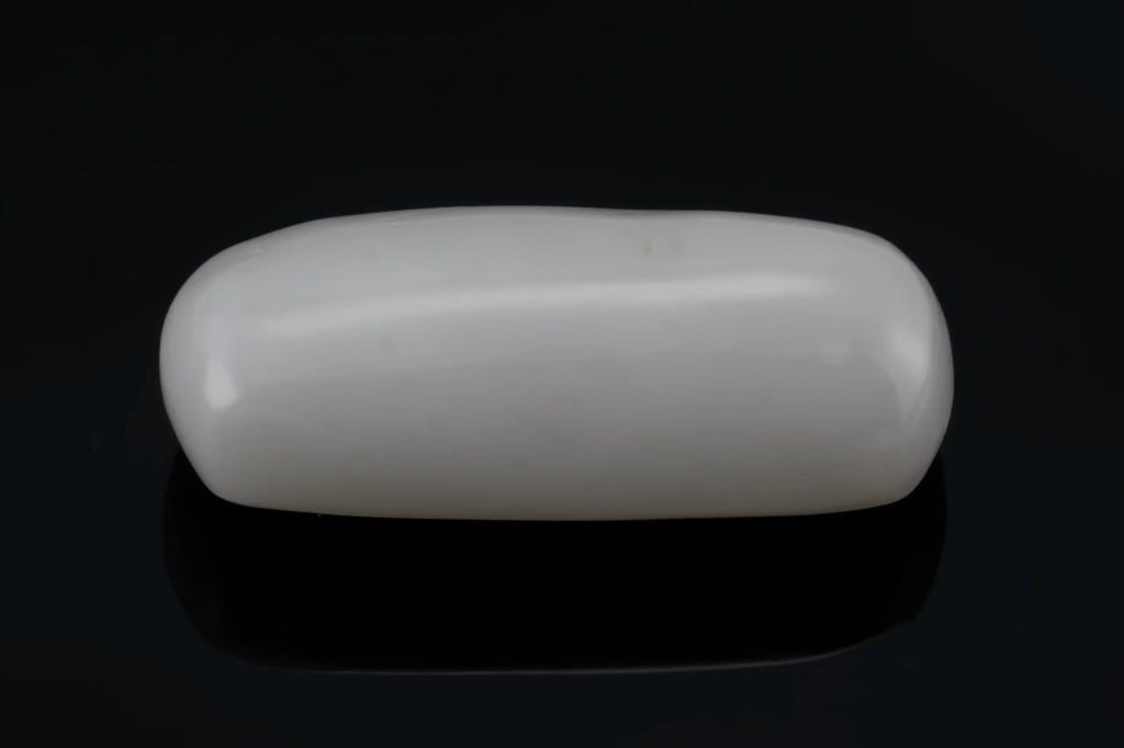 Natural White Coral (Safed Moonga) 9.68 Carat (10.64 Ratti) Capsule Cabochon - View #1