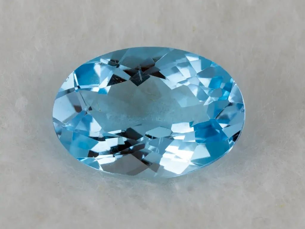 Natural Blue Topaz Stone – 6.70 Carat (7.36 Ratti)