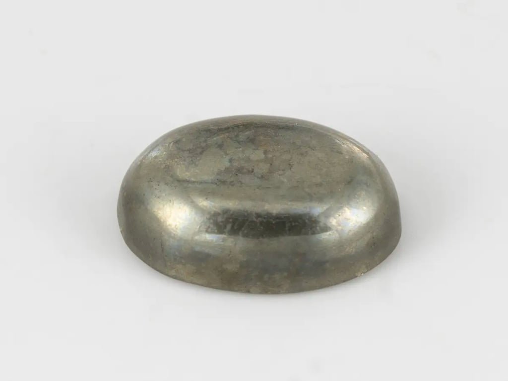 Natural Pyrite Stone 10.94 Carat (12.02 Ratti) Oval Cabochon - View #1