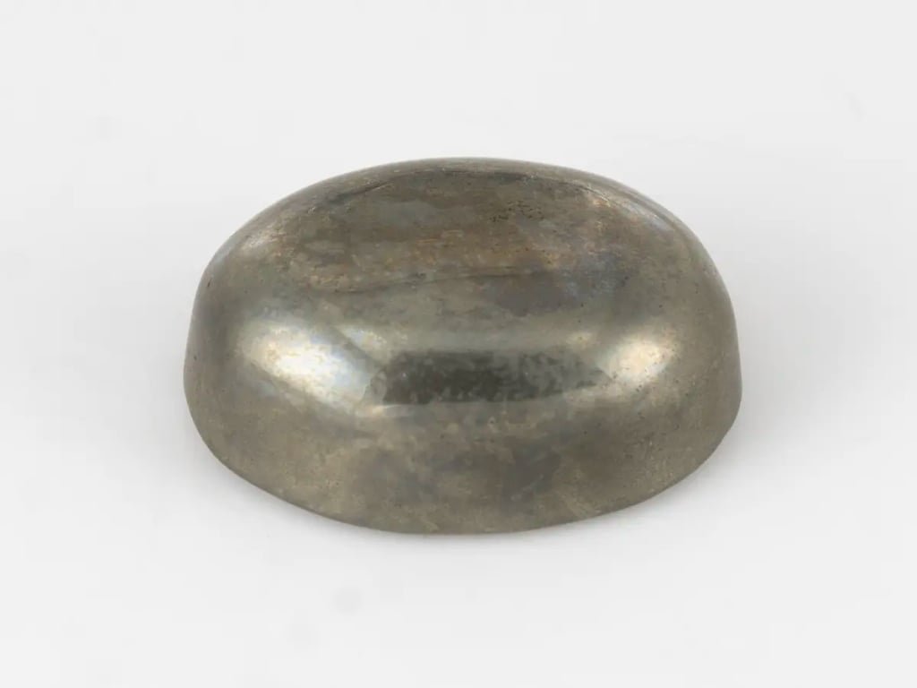 Natural Pyrite Stone 13.60 Carat (14.94 Ratti) Oval Cabochon