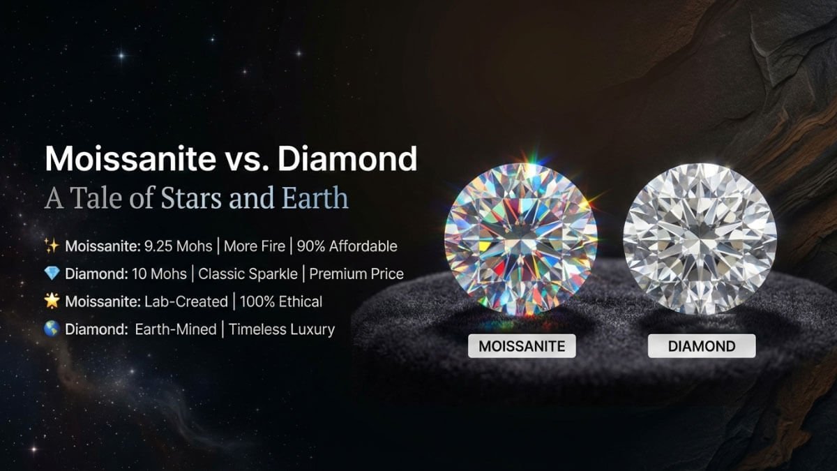Moissanite vs Diamond: Price, Fire, Hardness and How to Tell Them Apart