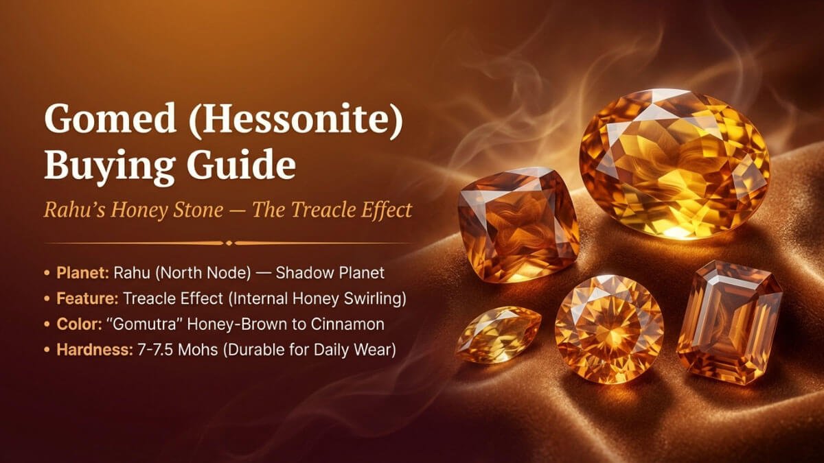Gomed Stone Price 2026: Hessonite Treacle Effect, Rahu Weight and Origins