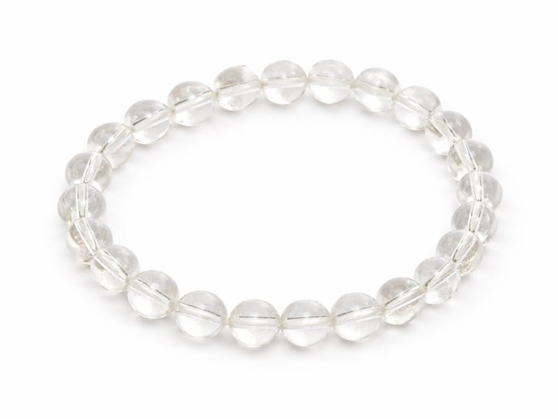 Rock Crystal (sphatic) Bracelet (8mm Beads)