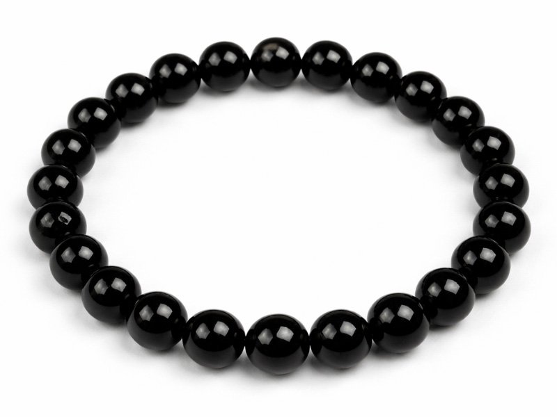 Black Quartz Bracelet (8mm) – Certified Genuine Gemstone