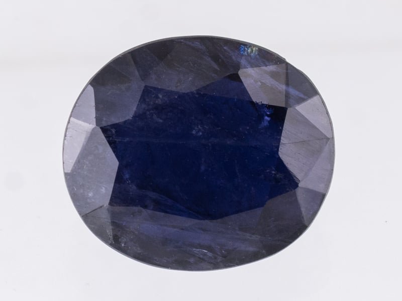 Iolite Stone (Kaka Neeli Stone) 7.26 Carat (7.98 Ratti) Oval Mix Cut - Certified Natural - View #1