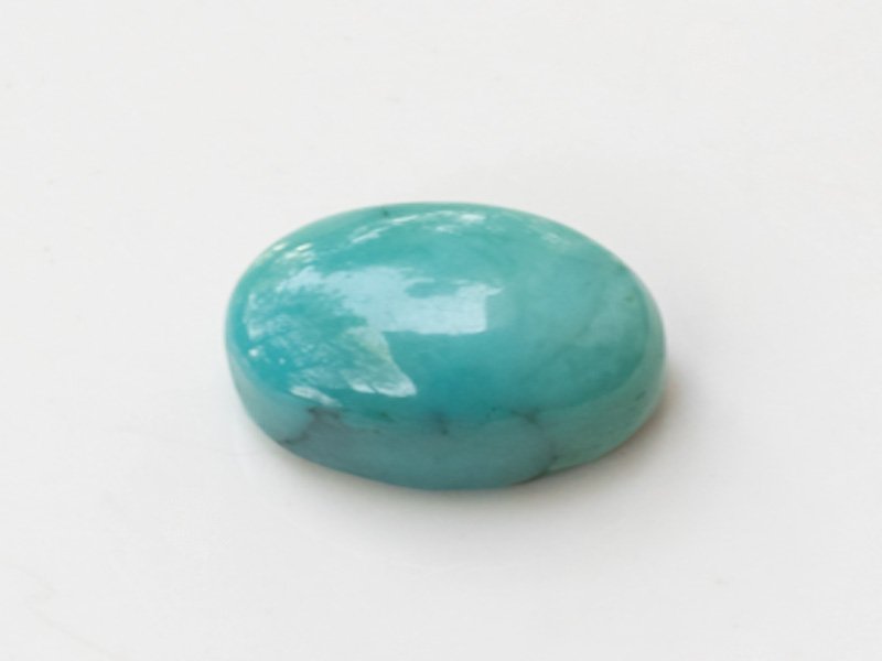 Natural American Firoza Stone (Turquoise) 6.96 Carat (7.65 Ratti) Oval Cabochon