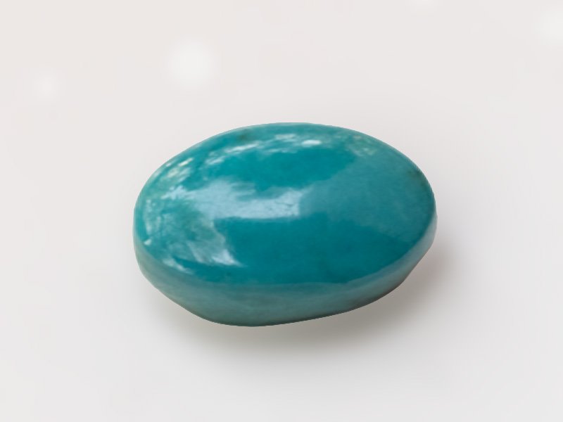 Natural American Firoza Stone (Turquoise) 8.42 Carat (9.25 Ratti) Oval Cabochon
