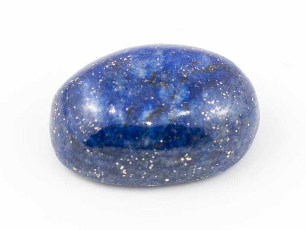 Natural Lapis Lazuli (Lajward) 11.31 Carat top face-up view showing deep royal blue color and pyrite flecks