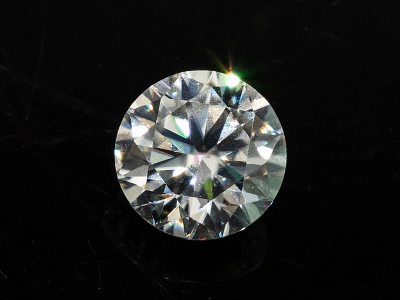 Lab-Grown Moissanite 2.14 Carat (8.50 mm) D colour VVS1 round brilliant cut displaying intense fire and scintillation