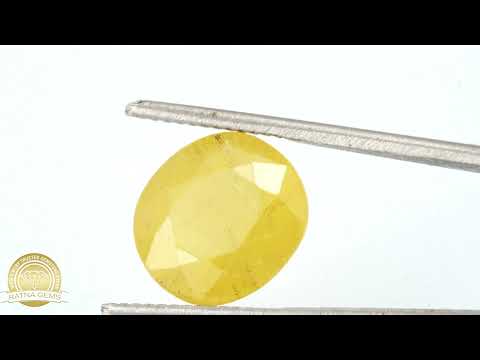 Yellow Sapphire (Pukhraj) Nigerian 6.45Carat/7.09Ratti