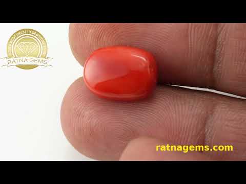 Charming Red Coral Oval 5.20ct - 5.71 Ratti | Authenticity Guaranteed | Ratna Gems