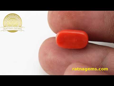 Refined Red Coral Oval 6.20ct - 6.81 Ratti | Elegant Choice | Ratna Gems