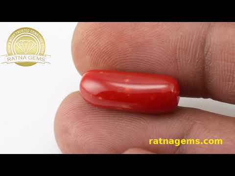 Exquisite Red Coral Oval 9.605ct - 10.55 Ratti | Lifetime Authenticity | Ratna Gems