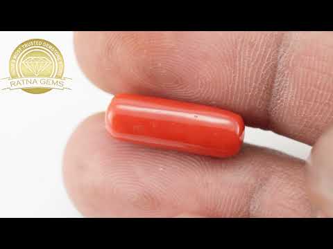 Elegant Italian Red Coral 7.01ct - 7.70 Ratti | Lifetime Authenticity | Ratna Gems