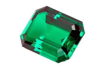 Genuine Emerald (Panna) gemstone with captivating green hues