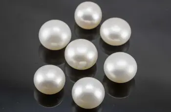 Genuine Pearl (Moti) button-shaped gemstone with timeless elegance