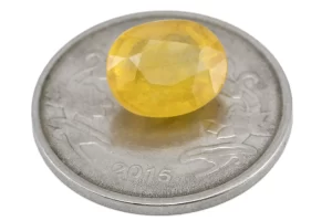 Natural Yellow Sapphire 6.40 Carat (7.03 Ratti) from Bangkok - Certified Gemstone