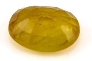 Back view of Yellow Sapphire (Pukhraj) 4.775 Carat (5.25 Ratti) - Bangkok