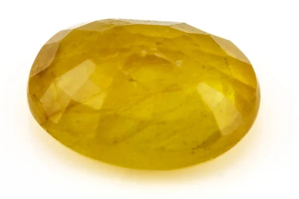Back view of Yellow Sapphire (Pukhraj) 5.025 Carat (5.52 Ratti) - Bangkok