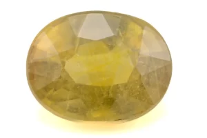 Front view of Yellow Sapphire (Pukhraj) 7.635 Carat (8.33 Ratti) - Bangkok