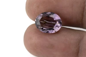 Amethyst (Jamunia) 4.75 Carat - 5.22 Ratti Size Reference | Natural Oval-Cut Purple Gemstone