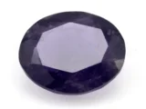 High-resolution image of the Original Amethyst Stone 5.73 Carat (6.30 Ratti) Jamunia showcasing its vibrant blue-purple hues and flawless oval cut.
