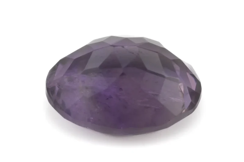Amethyst (Jamunia) 6.19 Carat - 6.80 Ratti Back View | Natural Oval-Cut Purple Gemstone