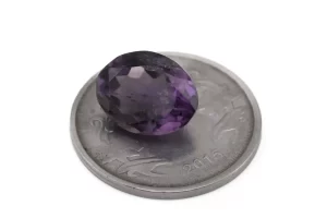 Amethyst (Jamunia) 6.19 Carat - 6.80 Ratti Size Reference | Natural Oval-Cut Purple Gemstone