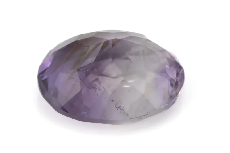 Amethyst (Jamunia) 6.42 Carat - 7.05 Ratti Back View | Natural Oval-Cut Purple Gemstone