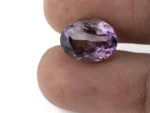 Amethyst (Jamunia) 6.42 Carat - 7.05 Ratti Size Reference | Natural Oval-Cut Purple Gemstone