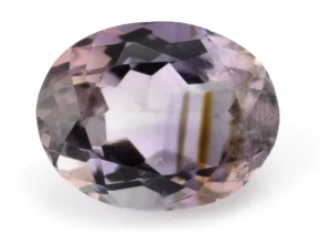 High-resolution image of the Original Amethyst Stone 6.520 Carat (7.16 Ratti) Jamunia showcasing its vibrant blue-purple hues and flawless oval cut.