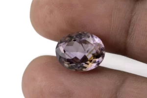 Amethyst (Jamunia) 7.05 Carat - 7.75 Ratti Size Reference | Natural Oval-Cut Purple Gemstone