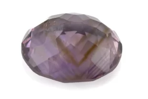 Amethyst Gemstone (Jamunia) 7.26 Carat - 7.98 Ratti Back View | Natural Oval-Cut Purple Gemstone