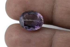 Amethyst Gemstone (Jamunia) 7.26 Carat - 7.98 Ratti Reference Size | Natural Oval-Cut Purple Gemstone